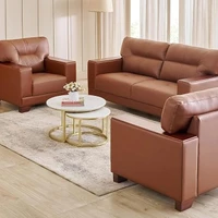 Home Centre Walter Half Leather Sofa Set  image