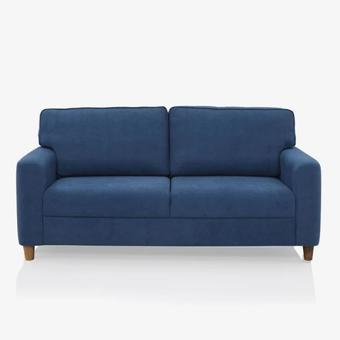 duroflex utopia blue fabric 3 seater sofa image